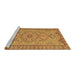 Sideview of Machine Washable Persian Brown Traditional Rug, wshtr3619brn