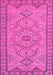 Machine Washable Persian Pink Traditional Rug, wshtr3619pnk