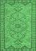 Machine Washable Persian Emerald Green Traditional Area Rugs, wshtr3619emgrn