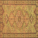 Square Persian Brown Traditional Rug, tr3619brn