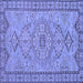 Square Machine Washable Persian Blue Traditional Rug, wshtr3619blu