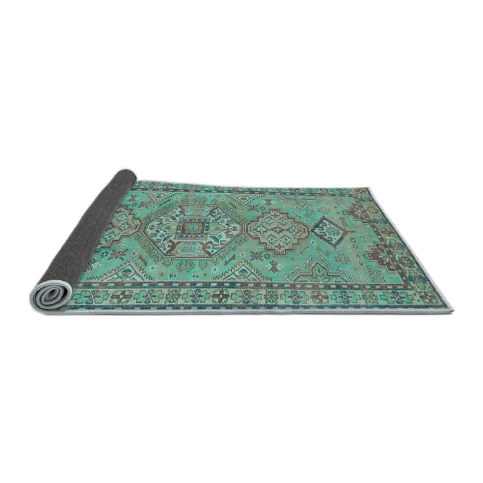 Sideview of Persian Light Blue Traditional Rug, tr3619lblu