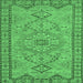 Square Persian Emerald Green Traditional Rug, tr3619emgrn