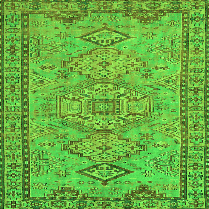 Serging Thickness of Persian Green Traditional Rug, tr3619grn