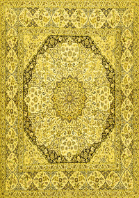 Medallion Yellow Traditional Rug, tr361yw