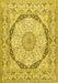 Medallion Yellow Traditional Rug, tr361yw