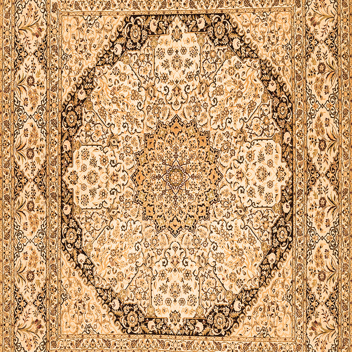 Serging Thickness of Machine Washable Medallion Orange Traditional Area Rugs, wshtr361org