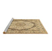 Sideview of Machine Washable Medallion Brown Traditional Rug, wshtr361brn