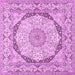 Square Medallion Pink Traditional Rug, tr361pnk