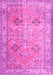 Machine Washable Persian Pink Traditional Rug, wshtr3620pnk