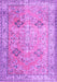 Machine Washable Persian Purple Traditional Area Rugs, wshtr3620pur