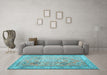 Machine Washable Persian Light Blue Traditional Rug in a Living Room, wshtr3620lblu