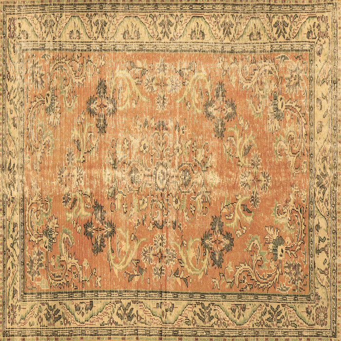 Square Persian Brown Traditional Rug, tr3620brn