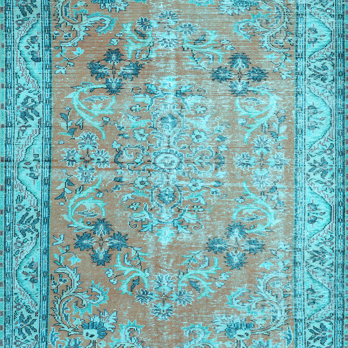 Machine Washable Persian Light Blue Traditional Rug, wshtr3620lblu