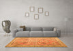 Machine Washable Persian Orange Traditional Area Rugs in a Living Room, wshtr3620org