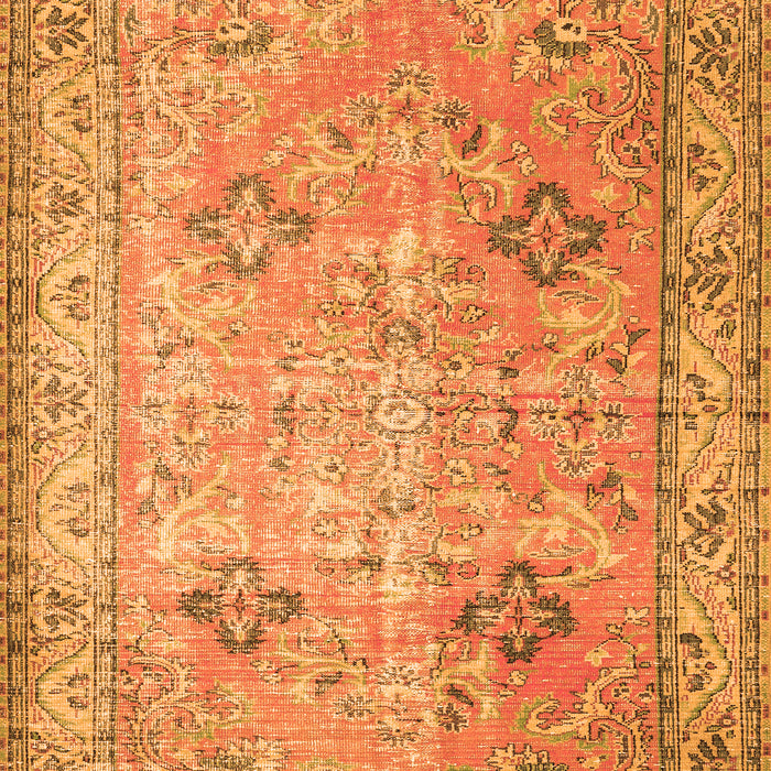 Serging Thickness of Machine Washable Persian Orange Traditional Area Rugs, wshtr3620org