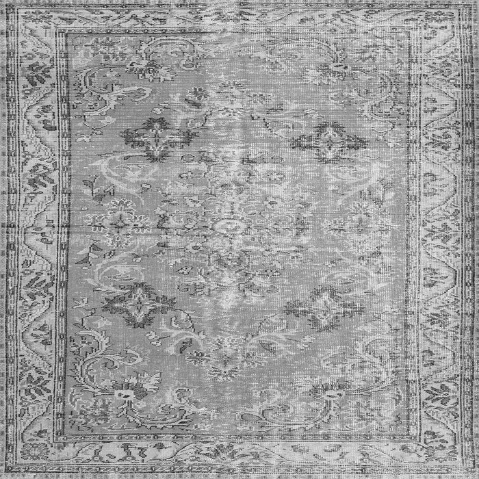 Round Machine Washable Persian Gray Traditional Rug, wshtr3620gry