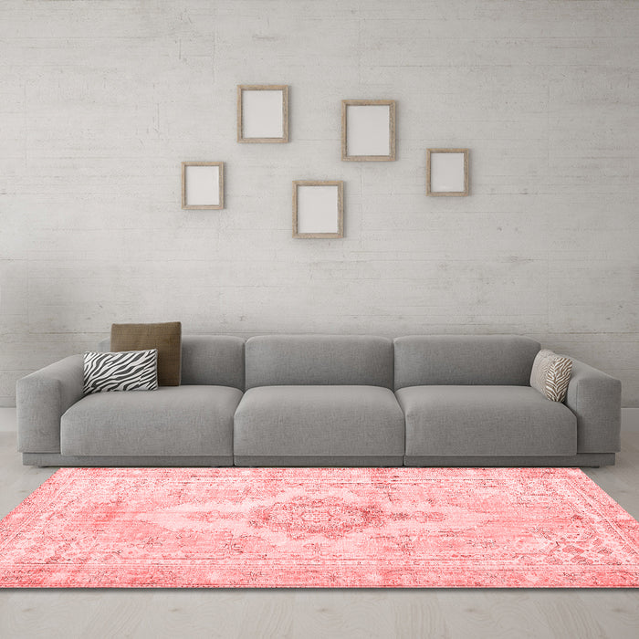 Bohemian Red Washable Rugs