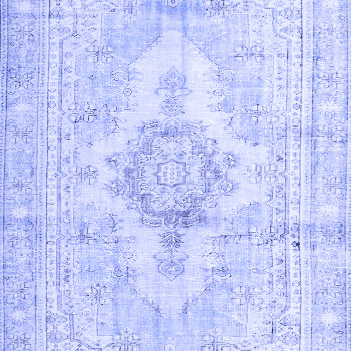 Machine Washable Persian Blue Bohemian Rug, wshtr3621blu