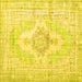 Square Persian Yellow Bohemian Rug, tr3621yw