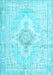 Machine Washable Persian Light Blue Bohemian Rug, wshtr3621lblu