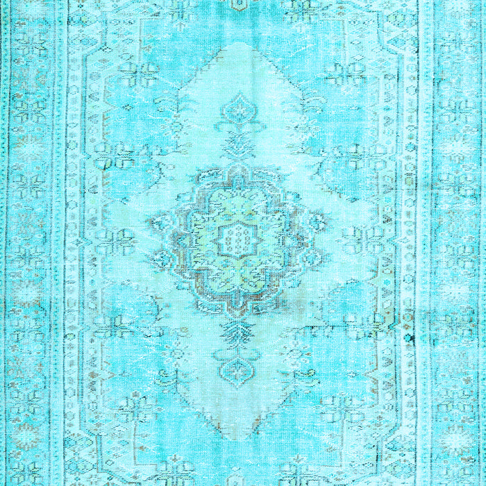 Machine Washable Persian Light Blue Bohemian Rug, wshtr3621lblu