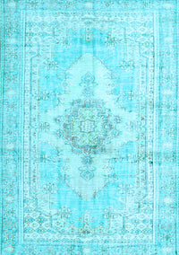 Persian Light Blue Bohemian Rug, tr3621lblu