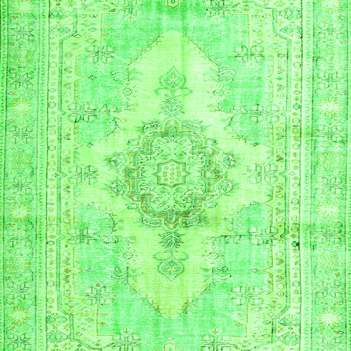 Serging Thickness of Machine Washable Persian Green Bohemian Area Rugs, wshtr3621grn