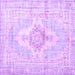 Square Persian Purple Bohemian Rug, tr3621pur