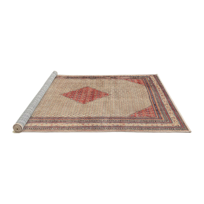 Sideview of Machine Washable Traditional Cherry Red Rug, wshtr3622