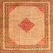 Serging Thickness of Persian Orange Traditional Rug, tr3622org