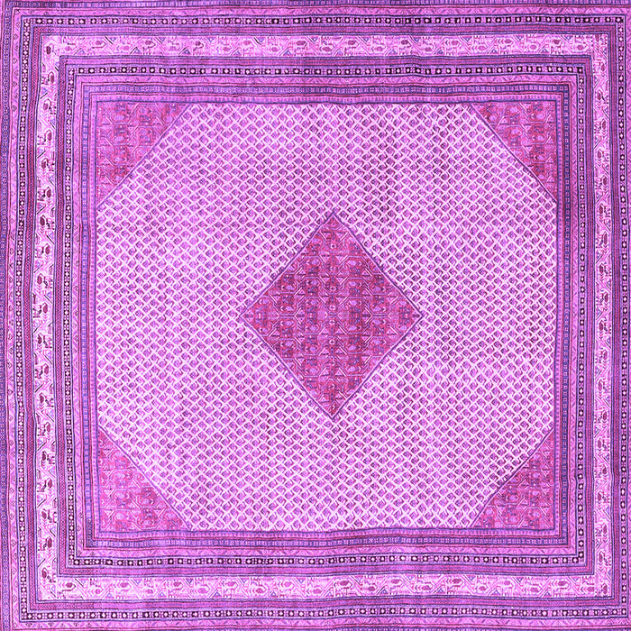 Square Machine Washable Persian Purple Traditional Area Rugs, wshtr3622pur