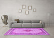 Machine Washable Persian Purple Traditional Area Rugs in a Living Room, wshtr3622pur