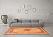 Machine Washable Persian Orange Traditional Area Rugs in a Living Room, wshtr3622org