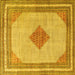 Square Persian Yellow Traditional Rug, tr3622yw