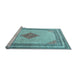 Sideview of Machine Washable Persian Light Blue Traditional Rug, wshtr3622lblu