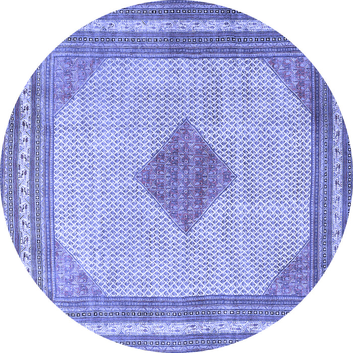 Round Persian Blue Traditional Rug, tr3622blu