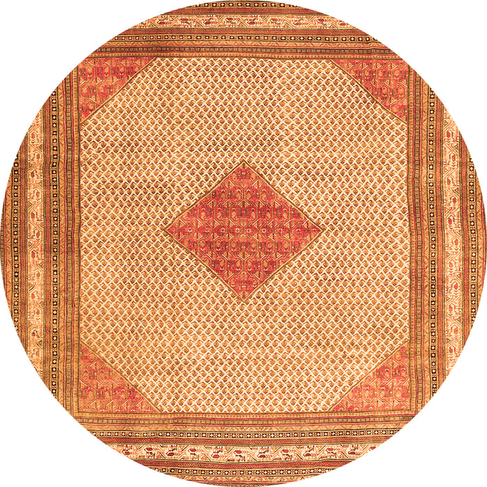 Square Persian Orange Traditional Rug, tr3622org