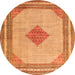 Square Persian Orange Traditional Rug, tr3622org