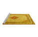 Sideview of Machine Washable Persian Yellow Traditional Rug, wshtr3622yw