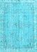 Machine Washable Persian Light Blue Bohemian Rug, wshtr3623lblu
