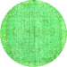 Machine Washable Persian Green Bohemian Area Rugs, wshtr3623grn
