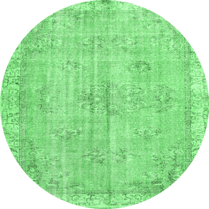 Round Persian Emerald Green Bohemian Rug, tr3623emgrn