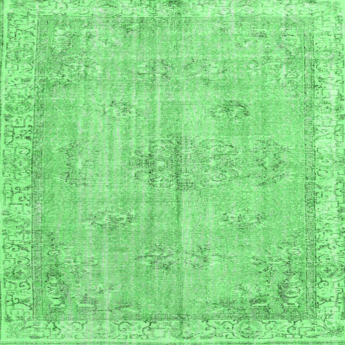 Square Persian Emerald Green Bohemian Rug, tr3623emgrn