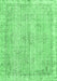 Machine Washable Persian Emerald Green Bohemian Area Rugs, wshtr3623emgrn