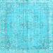 Square Persian Light Blue Bohemian Rug, tr3623lblu