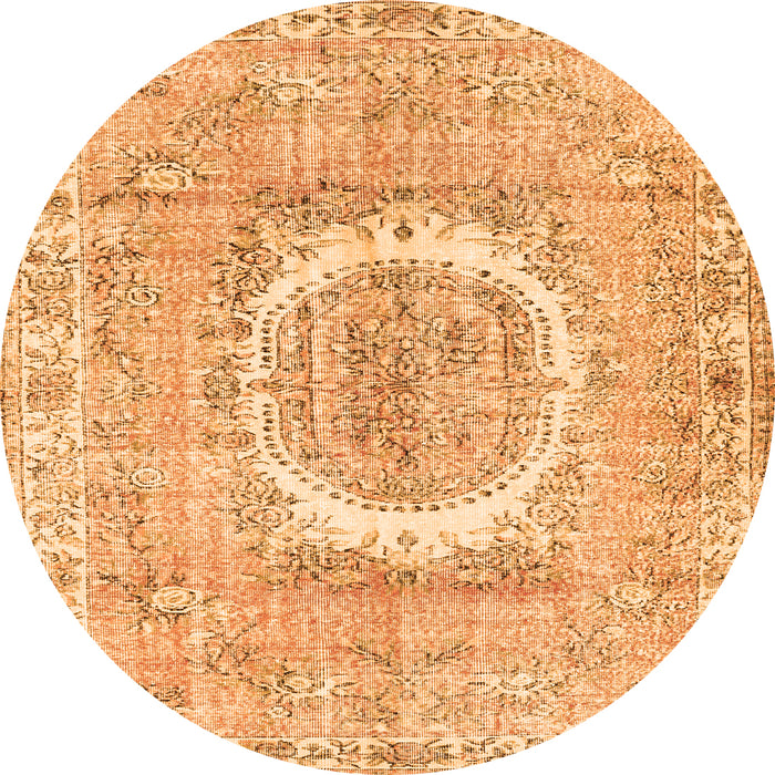 Machine Washable Persian Orange Traditional Area Rugs, wshtr3624org