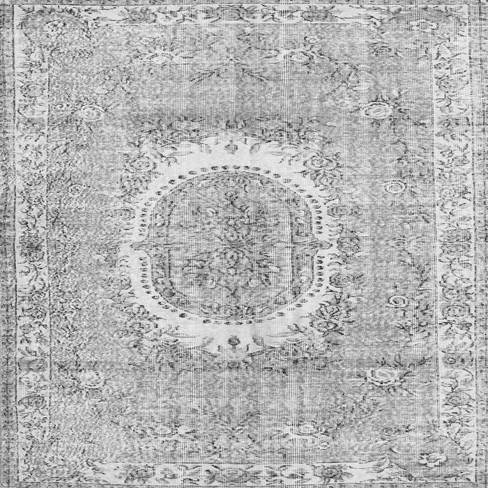 Round Machine Washable Persian Gray Traditional Rug, wshtr3624gry