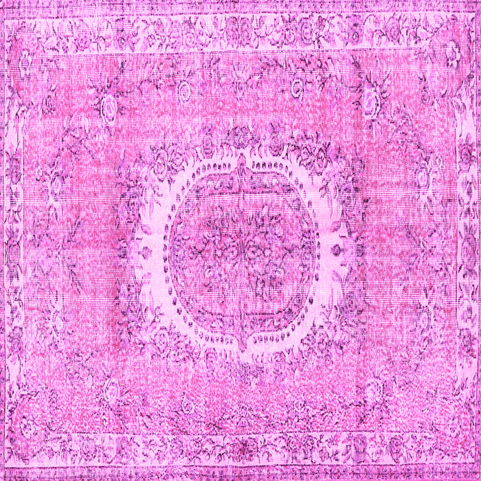 Square Persian Pink Traditional Rug, tr3624pnk