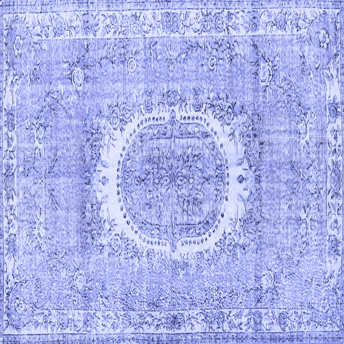 Square Persian Blue Traditional Rug, tr3624blu